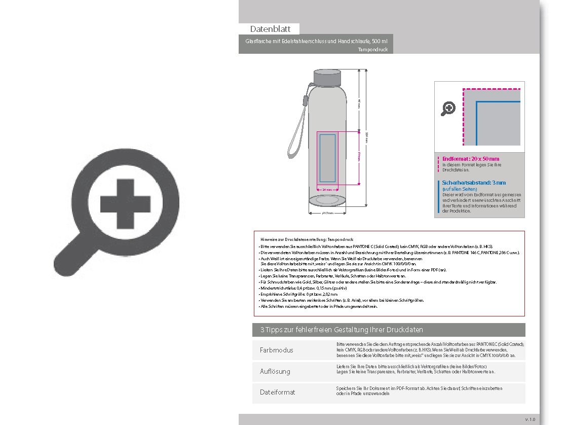Product Bild glasflasche_mit_edelstahlverschluss_und_handschlaufe_500_ml__1-farbig__einseitig_bedruckt